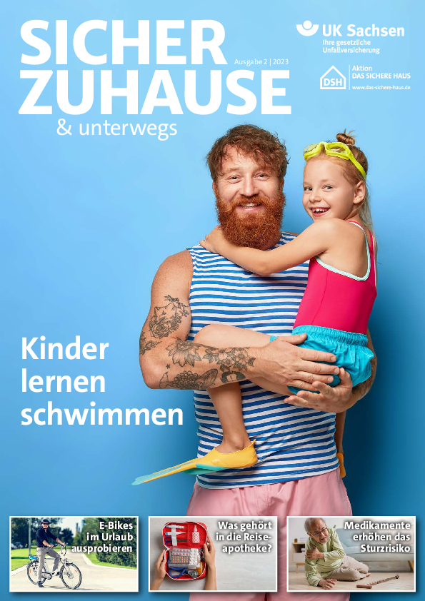 Titel von SICHER ZUHAUSE & unterwegs | Ausgabe 02/2023
